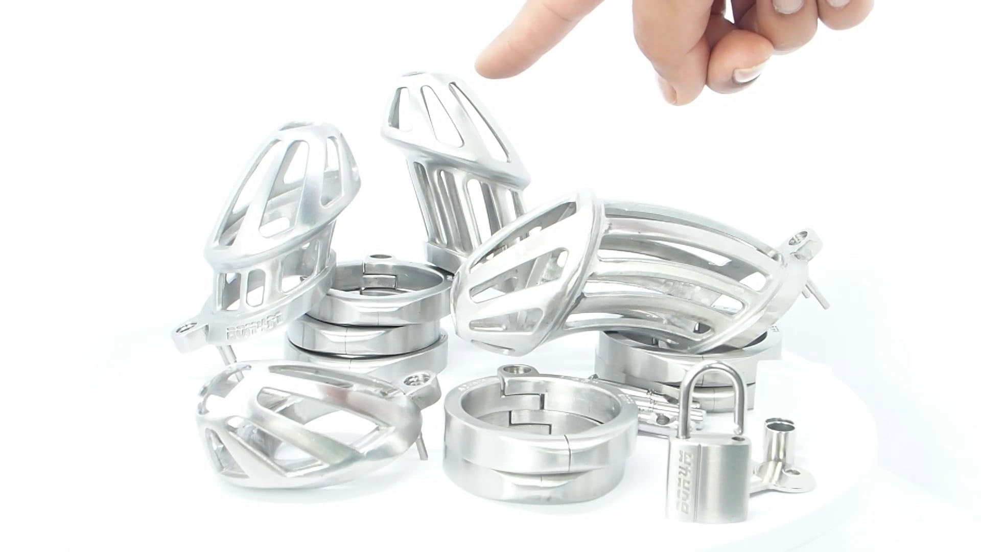 Vimeo Innovative BON4M Male Chastity Cages in Stainless Steel