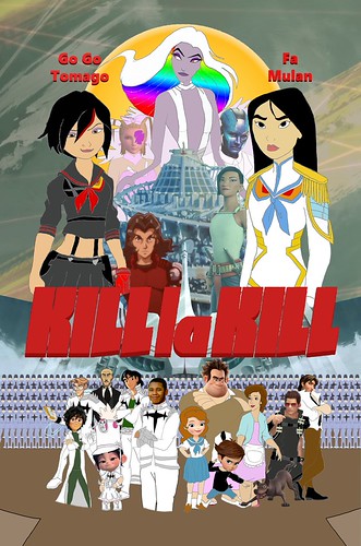 Flickr Ceci est ma dernière affiche pour ma parodie de Kill la Kill Synopsis : L'histoire et les personnages que vous connaissez et aimez font l'objet d'une refonte de personnage et prennent vie d'une toute nouvelle manière dans un remake/adaptation de refonte de personnage épique et passionnant de l'anime à succès original de Studio Trigger de 2013 du même nom qui a secoué les rues de Honno City, Kill la Kill. Vivez et revivez la saga de Ryuko Matoi (Go Go Tamago/Lady (Devil May Cry)), une femme vagabonde et féroce qui croise la route du président incontesté et à la volonté de fer du conseil étudiant et dirigeant de l'Académie Honnoji, Satsuki Kiryuin (Fa Mulan). Lors de son transfert à l'académie et de la recherche du meurtrier avec la lame de ciseaux qui a tué son père, Ryuko exige des réponses de Satsuki, mais elle est chassée par les étudiants équipés d'uniformes de Goku qui sont imprégnés d'une mystérieuse matière extraterrestre appelée Life Fibers. Juste au moment où Ryuko était au plus bas et à bout de souffle, elle réveille un uniforme vivant et sensible appelé Kamui qui pourrait être la clé de l'avenir de l'humanité. Sentant la colère de Ryuko envers tout, Kamui, plus grand que nature, s'est lié avec elle et les deux sont devenus le barrage routier le plus inattendu et le plus mortel que l'Académie Honnoji ait jamais vu (comme Venom). Mais tout comme Ryuko et le Kamui qu'elle a nommé Senketsu (Bruno (Marvel's Future Avengers)) forment un lien symbiotique improbable, Satsuki s'est également réveillée et s'est également liée avec un autre Kamui - Junketsu (Namaari (Raya et le dernier dragon)). Bientôt, Ryuko et Senketsu sont entraînés dans une bataille épique pour l'Académie Honnoji et le destin de l'humanité ravagé par la rébellion, l'action, le drame et le cœur, aboutissant finalement à la rivalité de Ryuko et Satsuki, à la vérité choquante sur leur passé connecté et à la guerre contre les fibres de vie. Avec l'aide de leurs amis et alliés, dont l'énergique et hyperactive Mako Mankanshoku (Sofia la Première) et sa famille (Wreck-It Ralph, Adult Wendy Darling, Spot/Timothy Templeton, Dante (Coco)) ; les quatre élites du conseil étudiant de l'Académie Honnoji (Joshua Sumter, Aladdin, Milo Thatch, Vanellope Von Schweetz/Ashley Spinelli) ; et l'organisation anti-Life Fiber Nudist Beach dirigée par le professeur infiltré Aikuro Mikisugi (Flynn Rider), Ryuko et Satsuki - avec leurs deux Kamuis liés - devront trouver comment mettre de côté leurs différences... et se réunir en tant que frères et sœurs perdus depuis longtemps pour arrêter et déjouer le complot du sinistre PDG de REVOCS et directeur de l'Académie Honnoji - leur mère biologique Ragyo Kiryuin (Eris (Sinbad : Legend of the Sept mers)). Le casting spécial de personnages comprend... Gogo Tomago (Big Hero 6) avec Lady (Devil May Cry) dans le rôle de Ryūko Matoi, Fa Mulan (Mulan) dans le rôle de Satsuki Kiryūin, Sofia la Première (Sofia la Première) dans le rôle de Mako Mankanshouku, Bruno de Marvel's Future Avengers réincarné en Kamui Senketsu, Namaari (Raya et le dernier dragon) dans le rôle de Junketsu, Joshua Sumter lui-même (ME !) dans le rôle d'Ira. Gamagōri, Aladdin (Aladdin) dans le rôle d'Uzu Sanageyama, Milo Thatch (Atlantis : L'Empire perdu) dans le rôle de Hōka Inumuta, Vanellope Von Schweetz (Wreck-It Ralph) avec Ashley Spinelli (Recess) dans le rôle de Nonon Jakuzure, Hiro Hamada (Big Hero 6) dans le rôle de Shirō Iori, Wreck-It Ralph (Wreck-It Ralph) dans le rôle de Barazō Mankanshoku, Adult Wendy Darling (Return to Neverland) dans le rôle de Sukuyo Mankanshoku, Spot (The Good Dinosaur) avec Timothy Templeton (Boss Baby) dans le rôle de Matarō Mankanshoku, Dante (Coco) dans le rôle de Guts, le carlin de la famille Mankanshoku ; Flynn Rider (Tangled) dans le rôle d'Aikurō Mikisugi, Will Turner (Pirates des Caraïbes) avec Jann Lee (Dead or Alive) dans le rôle de Tsumugu Kinagase, Grimsby (La Petite Sirène) avec Alfred Pennyworth (Batman) dans le rôle de Mitsuzō Soroi, Eris (Sinbad : Legend of the Seven Seas) dans le rôle de Ragyō Kiryūin, Larxene (série Kingdom Hearts) dans le rôle de Nui Harime et Nébuleuse (Les Gardiens de la Galaxie) en tant que Rei Hōōmaru