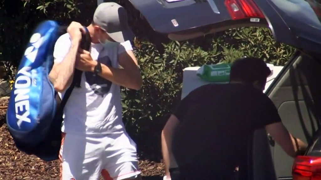 Vimeo Tennis players continue preparations in hotel quarantine